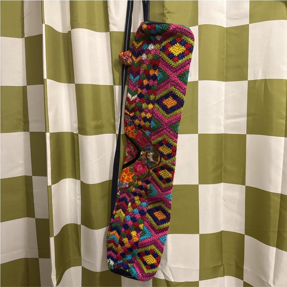 Colorful Geometric Patterned Yoga Mat Bag